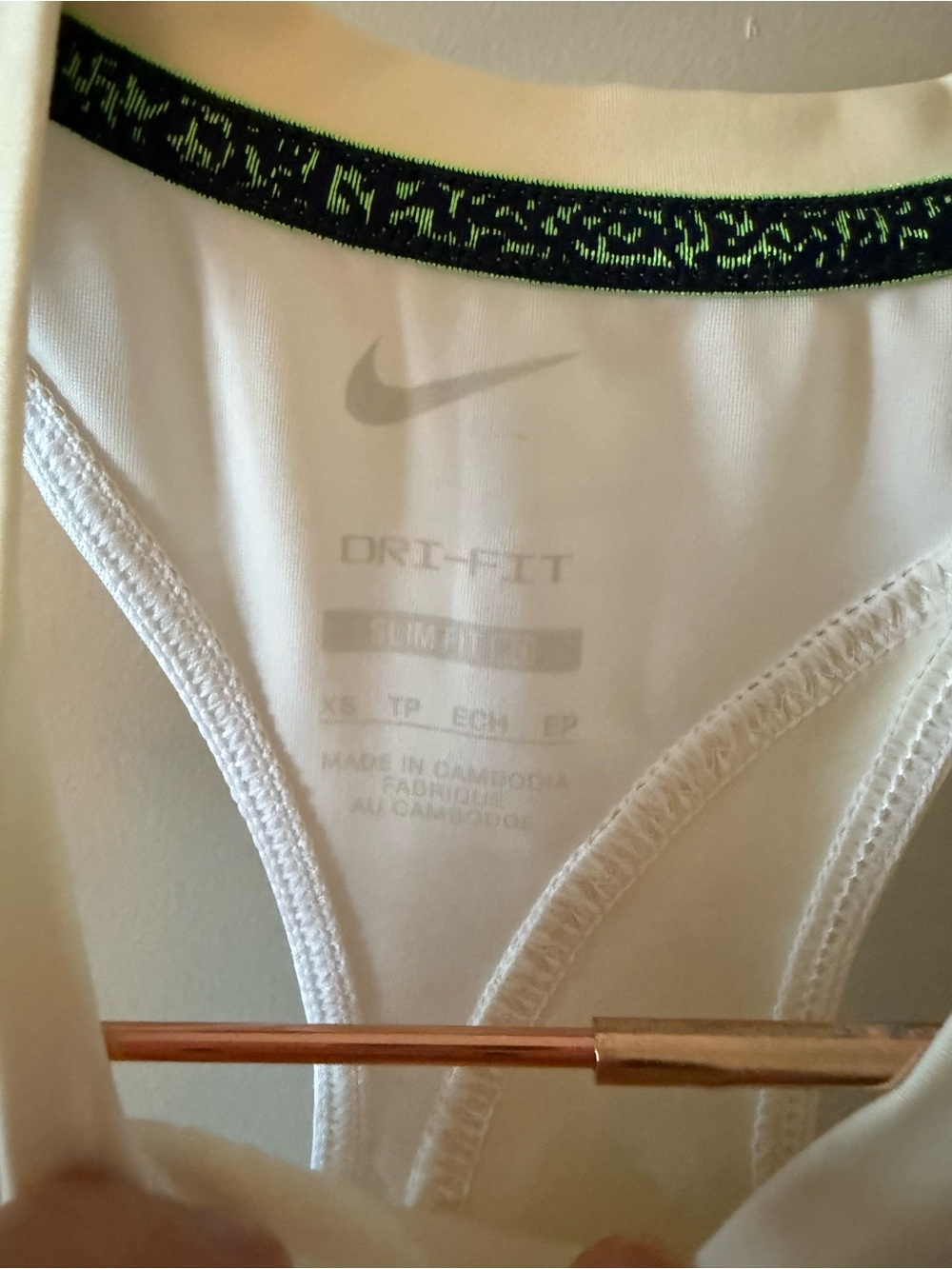 NikeCourt 2022 Paris Slam Dri-FIT Cutout Tennis Tank XS Coconut Milk - Picture 4 of 7